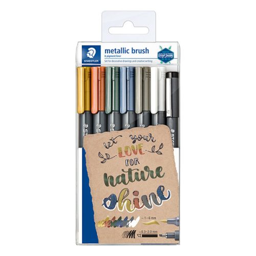 Staedtler metál ecsetfilc, 6 + 1 darabos készlet
