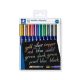 Staedtler metál vágott végű kalligrafikus filc, 10 darabos készlet