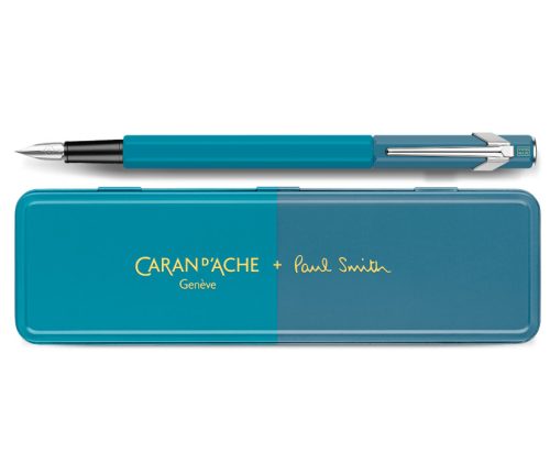 Caran d'Ache 849 töltőtoll, F - Paul Smith Cyan and Steel Blue