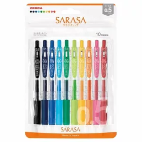 Zebra Sarasa zseléstoll készlet, 0.5 - 10 db, színes