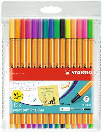 Stabilo Point 88 tűfilc készlet 15 db-os
