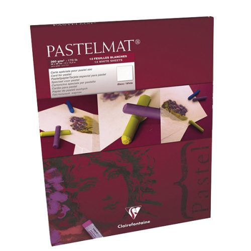 Clairefontaine Pastelmat Pasztelltömb, 360 g - fehér, 24x30 cm