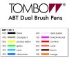 Tombow ABT Dual Brush Pen - Kéthegyű marker filctoll, 12 db alapszín