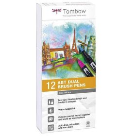  Tombow ABT Dual Brush Pen- Kéthegyű marker filctoll, 12db, szürke árnyalatok