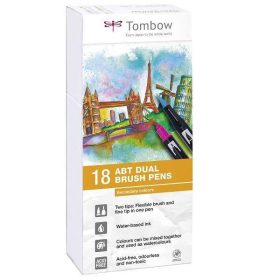   Tombow ABT Dual Brush Pen- Kéthegyű marker filctoll 18 db másodlagos szín