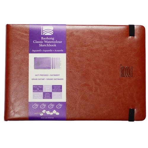 Baohong Classic akvarell vázlatfüzet, melegen préselt - 12 x 16 cm