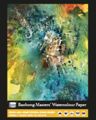 Baohong 100% pamut akvarelltömb - érdes, A4