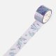 BGM Washi Tape eltávolítható ragasztószalag - Clear tape, Clear Purple Flower (20 mm x 5 m)