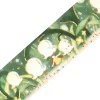 BGM washi tape 20mm×5m virágok - Zöld 