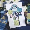 BGM Washi Tape szett, 3 db - Azúrkék Kimono