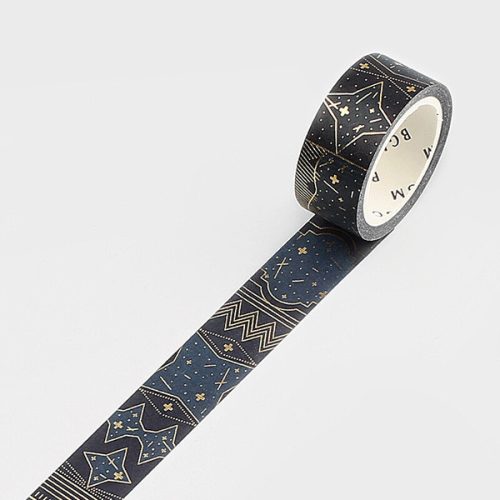 BGM Washi Tape eltávolítható ragasztószalag, 15 mm - Arabian night, Arabian Night, blue