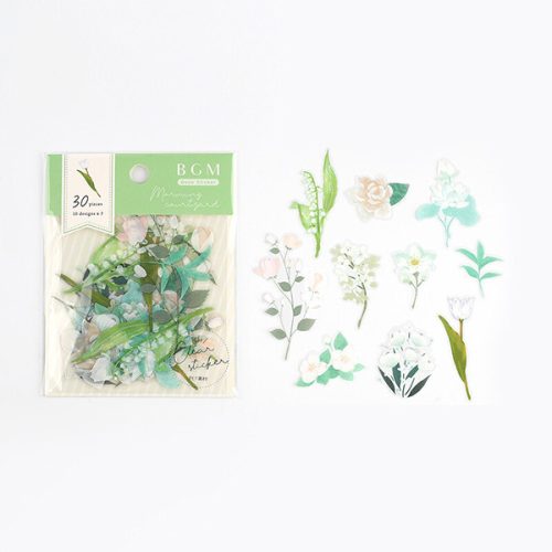 BGM matrica, 30 db - Morning garden, white