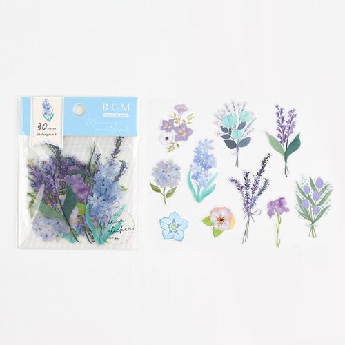 BGM matrica, 30 db - Morning garden, blue