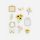 BGM matrica, 30 db - Flowers in a Bottle, yellow