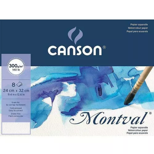 Canson Montval akvarell papír tömb, 300g, 12 lap, 36x48 cm