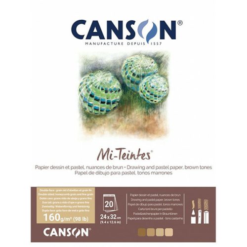 Canson Mi-Teintes pasztelltömb - barna árnyalatok, 32x41 cm