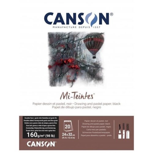 Canson Mi-Teintes pasztelltömb - fekete, 32x41 cm