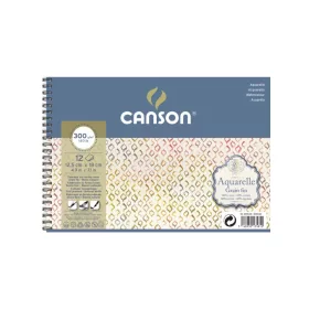   Canson Aquarelle akvarellpapír, 60% pamut, spirálozott - 300 g, 12,5 x 18 cm