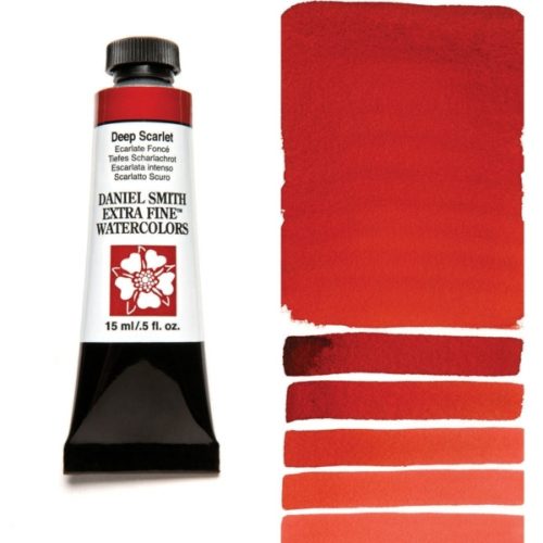 Daniel Smith akvarellfesték, tubusos - 15 ml, Deep Scarlet