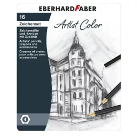 Eberhard Faber grafikai készlet, fémdobozban - 16 db