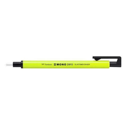 Tombow Mono Zero precíziós radír kör alakú töltettel, Neon sárga