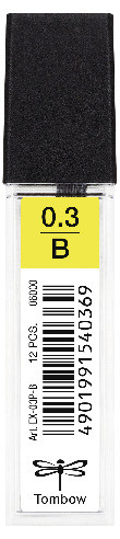 Tombow 0,3 mm-es mechanikus ceruza hegyek, B