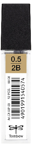 Tombow 0,5mm-es mechanikus ceruza hegyek, 2B