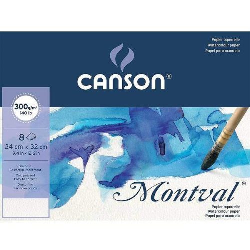 Canson Montval akvarell papír tömb, 300g, 12 lap