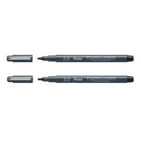 Pentel Pointliner vágott végű marker - fekete