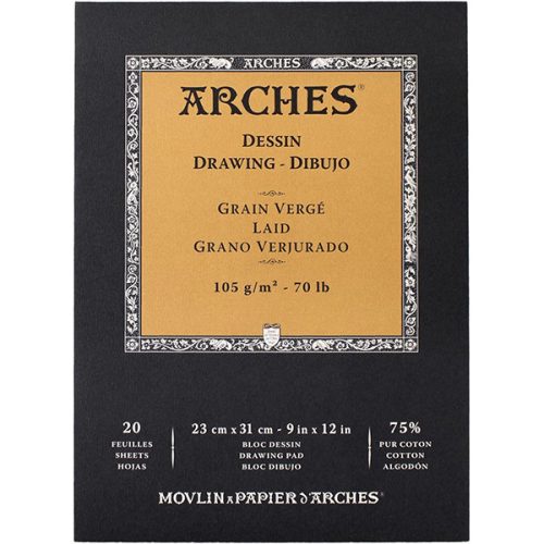 Arches Ingres papírtömb, 75% pamut - több méretben, 26 x 36 cm