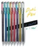 Pentel Hybrid Dual Metallic kétszínű, csillámos zselés toll