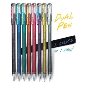   Pentel Hybrid Dual Metallic kétszínű, csillámos zselés toll