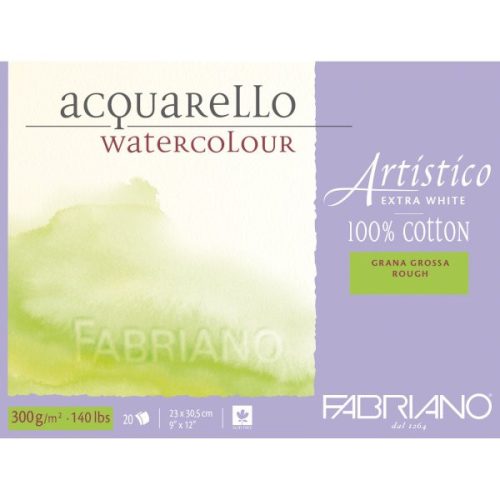 Fabriano Artistico 100% pamut akvarellpapír, rough, több méretben