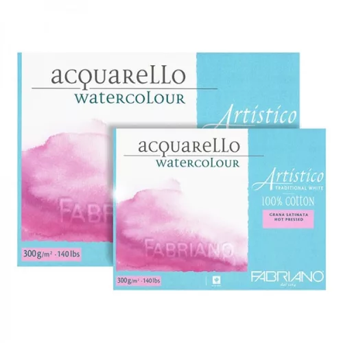 Fabriano Artistico 100% pamut akvarellpapír, melegen préselt, traditional white