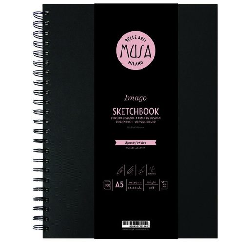MUSA Imago vázlatfüzet, 105 g, spirálos, több méretben