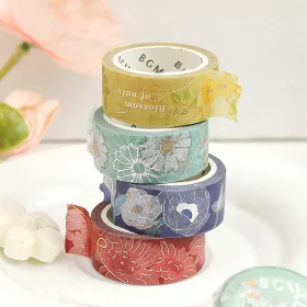   BGM Washi Tape eltávolítható ragasztószalag, 15 mm x 7 m, blossom