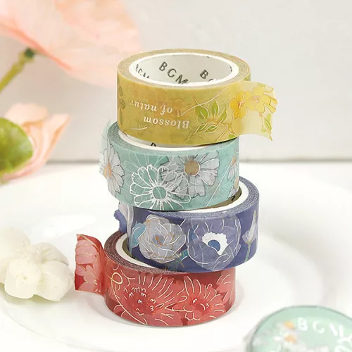 BGM Washi Tape eltávolítható ragasztószalag, 15 mm x 7 m, blossom