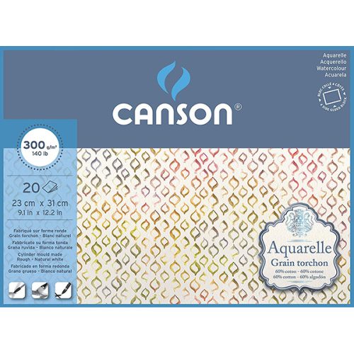 Canson Aquarelle 60% pamut akvarellpapír, hidegen préselt