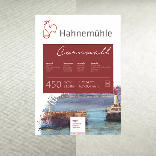 Hahnemühle Cornwall akvarelltömb, több méretben - 450 g