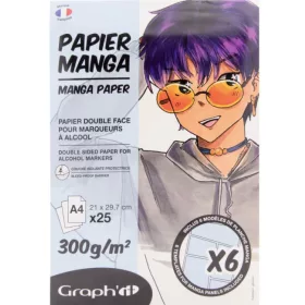 Graph'it Manga papírtömb, 300 g - több méretben