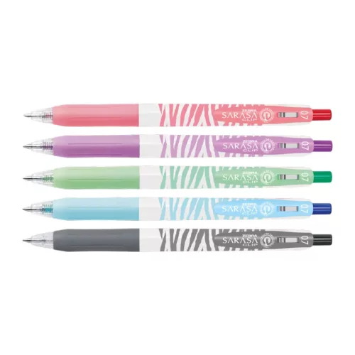 Zebra Sarasa Clip zseléstoll - 0.7 Zebra Pastel Stripes - több színben