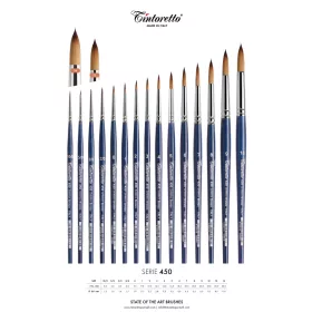 TINTORETTO 450 bronz szintetikus ecset, kerek