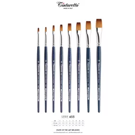 TINTORETTO 455 bronz szintetikus ecset, lapos