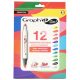 GRAPH'IT GO kétvégű akrilfilc készlet - 12 db-os, alapszínek