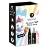 GRAPH'IT kétvégű alkoholos marker, 12 db-os készlet - Kawaii