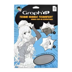   GRAPH'IT Manga Screentones transzferpapír - Sötét árnyékok
