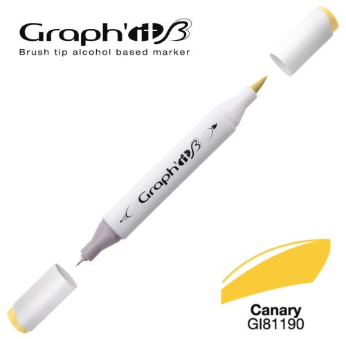 GRAPH'IT Brush kétvégű alkoholos marker - 1190 - Canary (kanári)