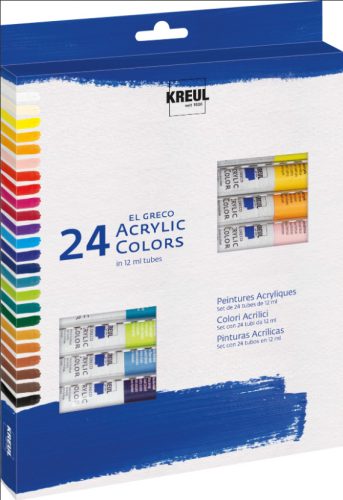 Kreul el Greco akrilfesték készlet, 12 ml - 24 db