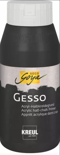 Kreul Solo Goya Gesso, akrilfesték alapozó - fekete, 750 ml