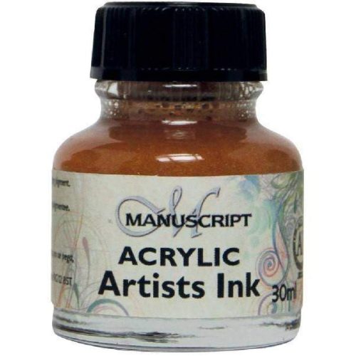 Manuscript Acrylic Artist Ink akriltinta, 30 ml, Arany